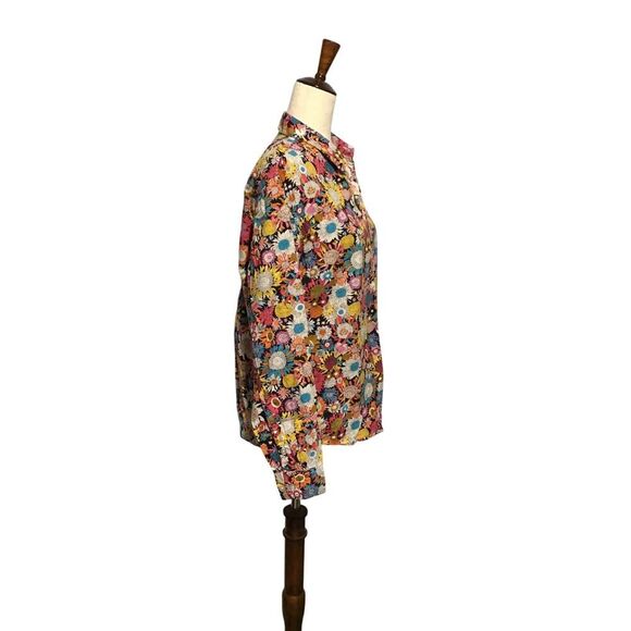 Tunevuse Floral Retro Cotton Shirt Medium - Picture 2 of 6